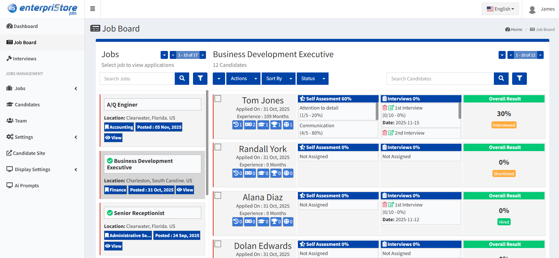 job-board Admin Interviews